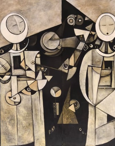 Arte abstracto zapoteca - Tayan y Vera, Juchitán de Zaragoza